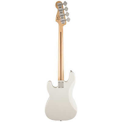Fender Steve Harris Precision Bass Akçaağaç Klavye Olympic White Chrome PG Bas Gitar